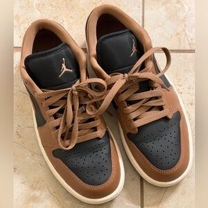 Air Jordan 1 Low Black Brown Sneakers Women’s Size 7.5